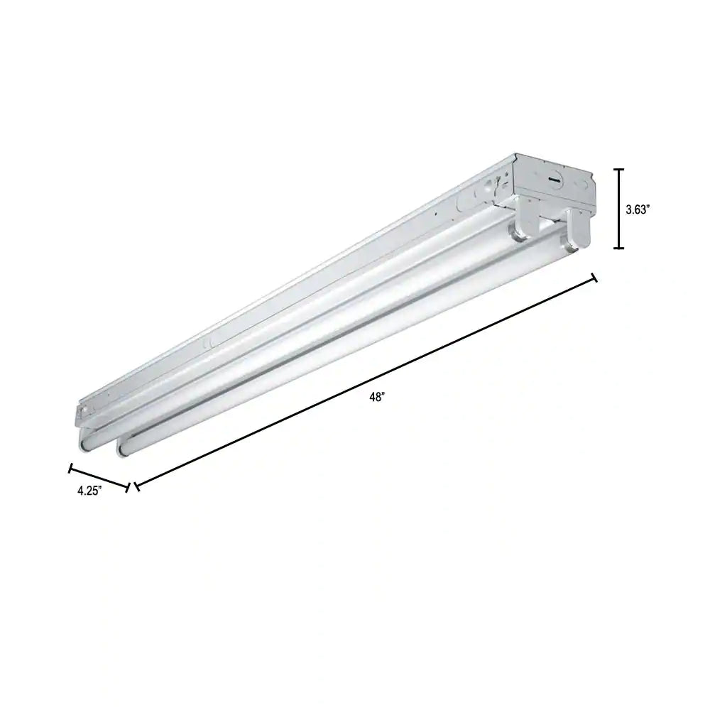 32-Watt 2-Light White 4 Ft. Fluorescent Strip Light