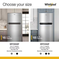 Whirlpool 18 Cu. Ft. Top Freezer Refrigerator in Stainless Steel