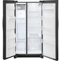 36 In. 25.6 Cu. Ft. Side by Side Refrigerator in Black Stainless Steel