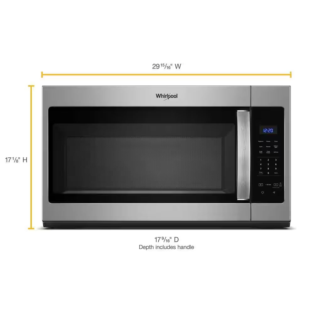 Stainless Steel Microwave with Electronic Touch Controls 1.7 Cu. Ft.