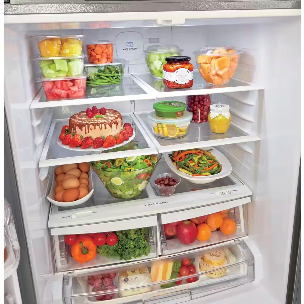 LG 30 In. W 22 Cu. Ft. French Door Refrigerator with Ice Maker