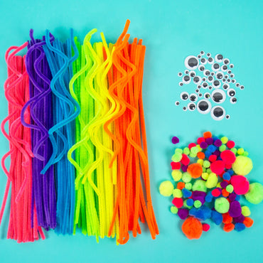 Fuzzy Craft Kit, Neon