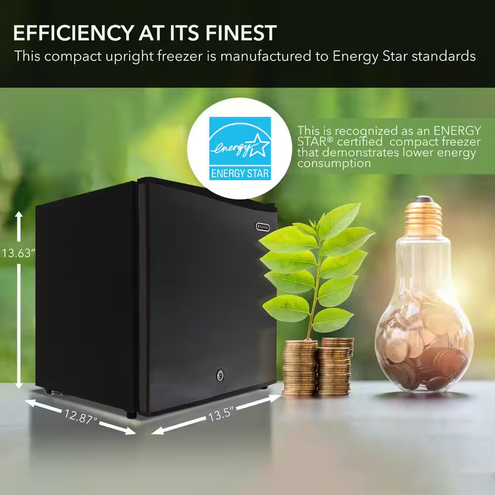 1.1 Cu. Ft. Portable Freezer in Black with Lock, ENERGY STAR