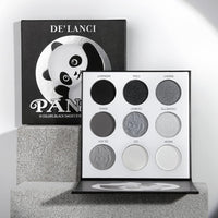 DE’LANCI PANDA 9 Colors True Black Dark Grey Smokey Goth Makeup Pallet Eyeshadow