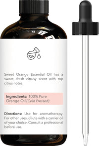 Brooklyn Botany Sweet Orange Essential Oil 4 Fl Oz  for Aromatherapy and Diffuser