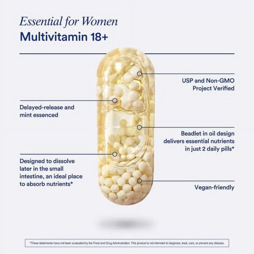 Multivitamin for Women 18Plus 60 Capsules Vitamin D3 for Immune Support