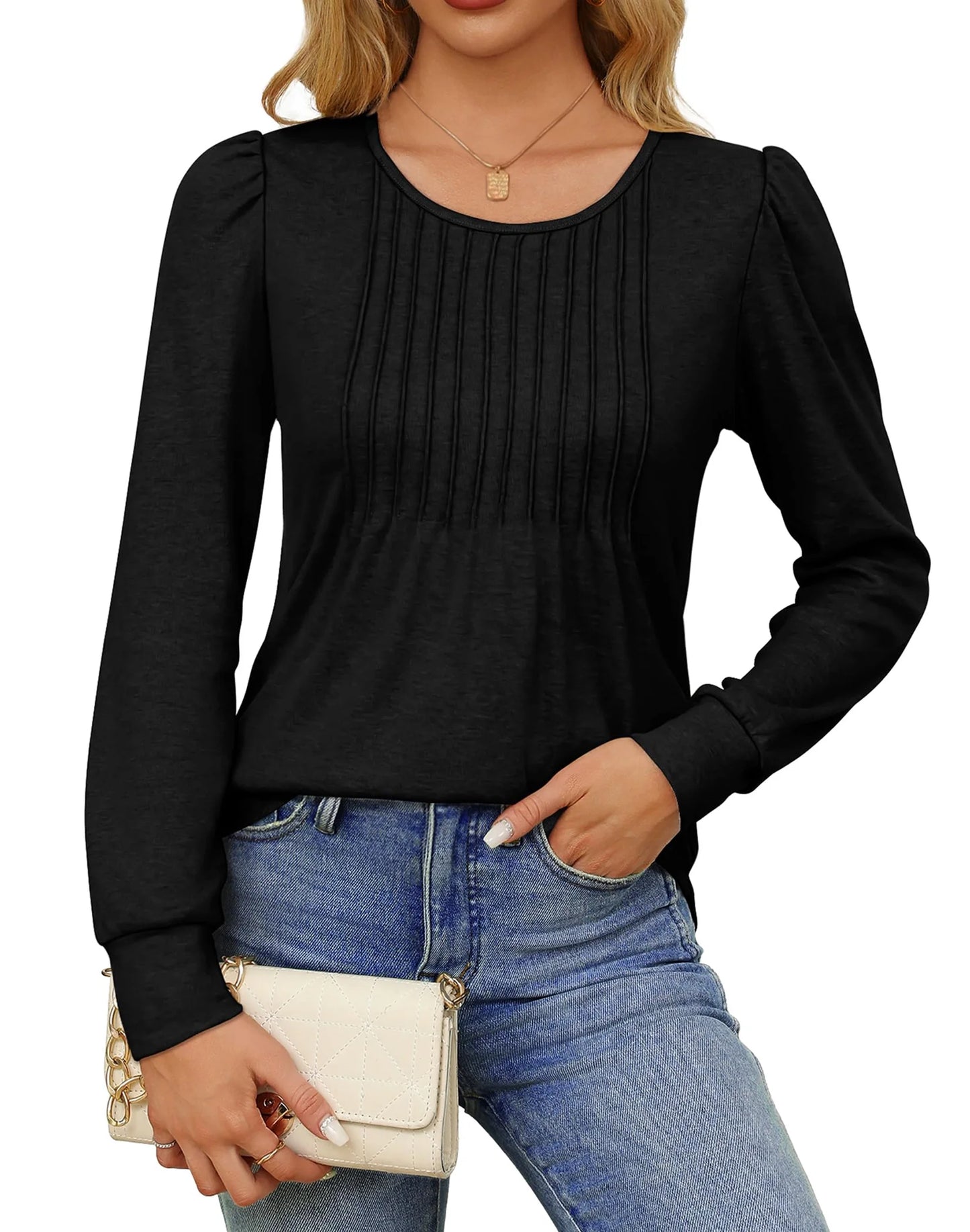 Women Dressy Casual Long Sleeve Shirts Fall Tunic Tops