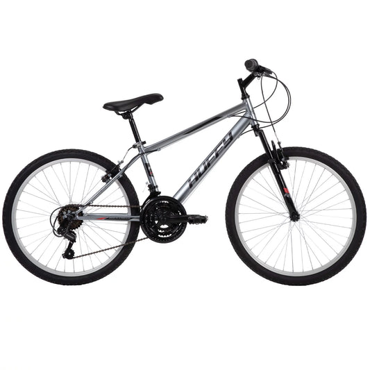 Huffy Rock Creek Mountain Bike, 24" Wheels, Adult Ages 13+, 18-Speeds, Grey