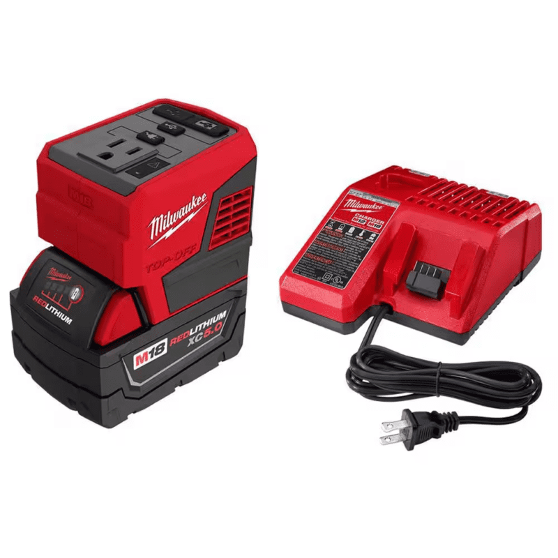 175-Watt Compact Inverter with 18V Lithium-Ion Battery and Charger (5.0 Ah, M18 Series)