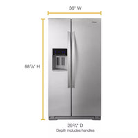 Whirlpool 20.6 Cu. Ft. Side by Side Refrigerator Counter Depth