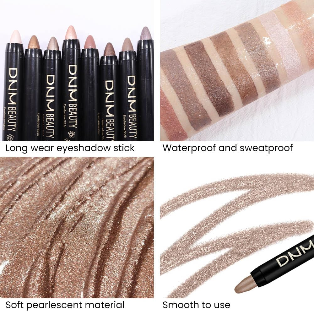 evpct 8Pcs Cream Eye Shadow Brightener Sticks Set for Eyes