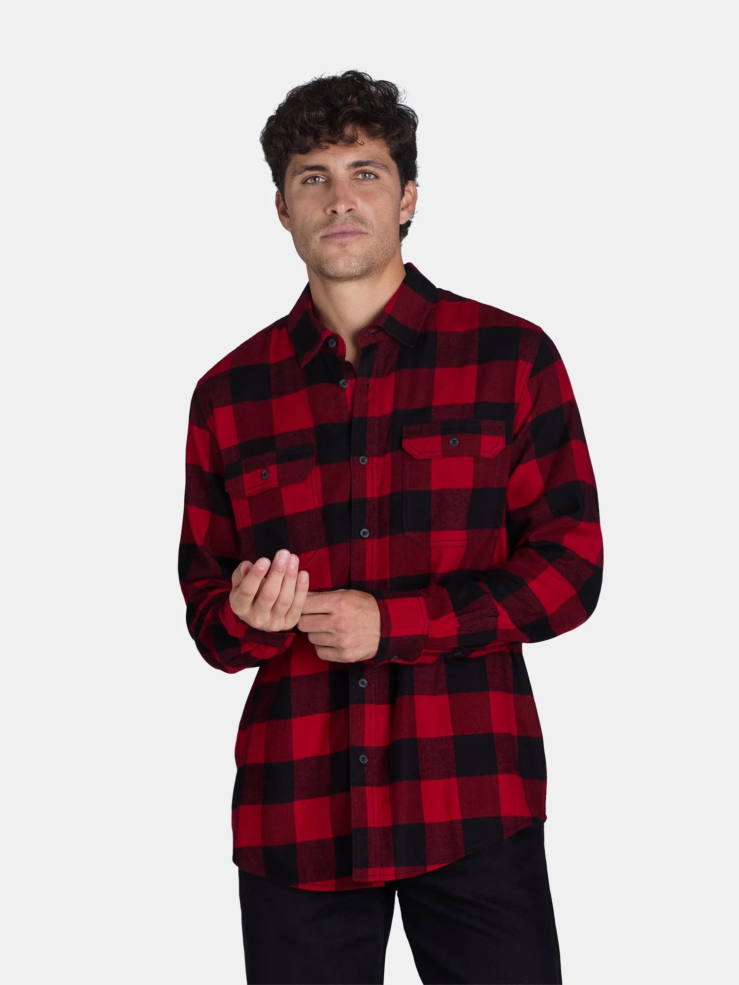 Men's Flannel Shirt with Long Sleeves