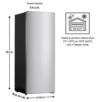 7 Cu. Ft. Convertible Upright Freezer/Refrigerator in Stainless Steel