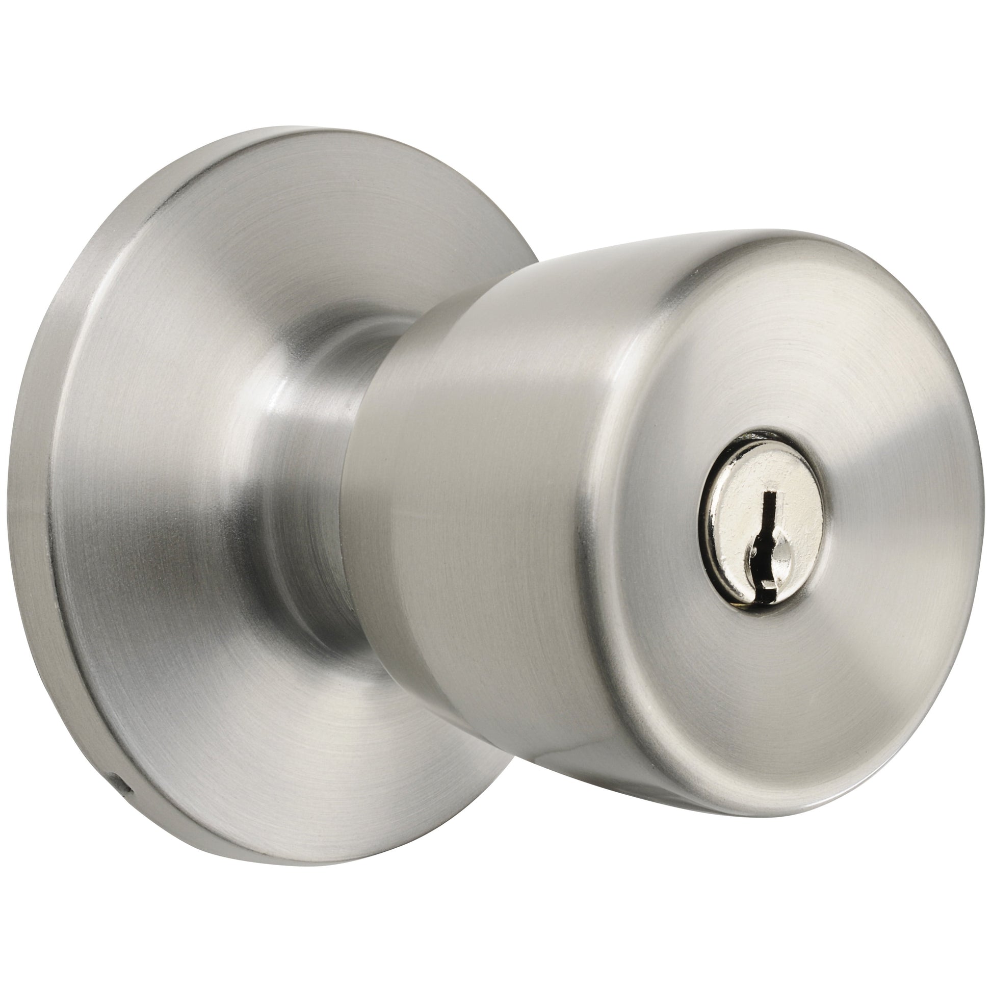 Keyed Entry Tulip Style Doorknob Stainless Steel