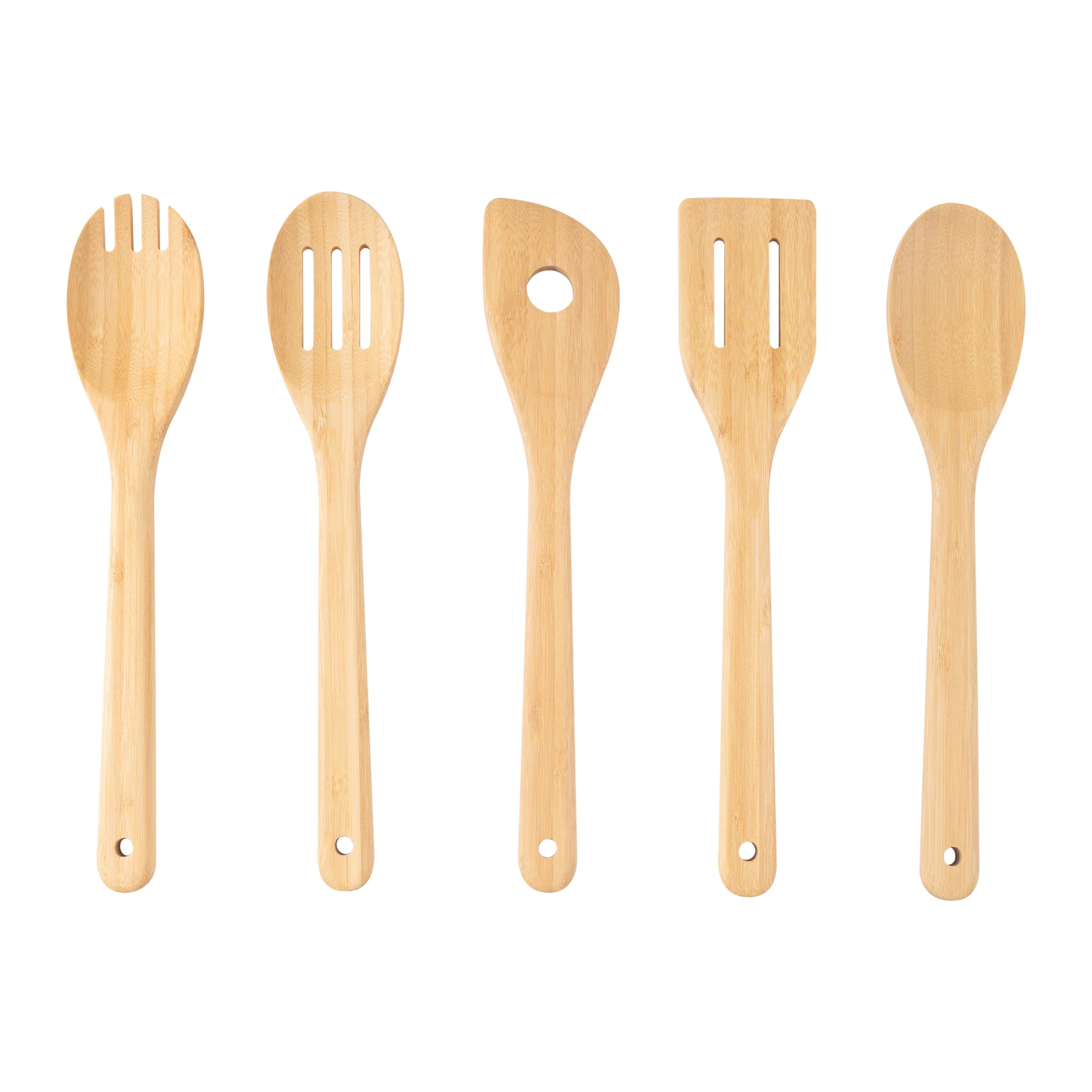 5Pk 100% Natural Bamboo Kitchen Tools Set