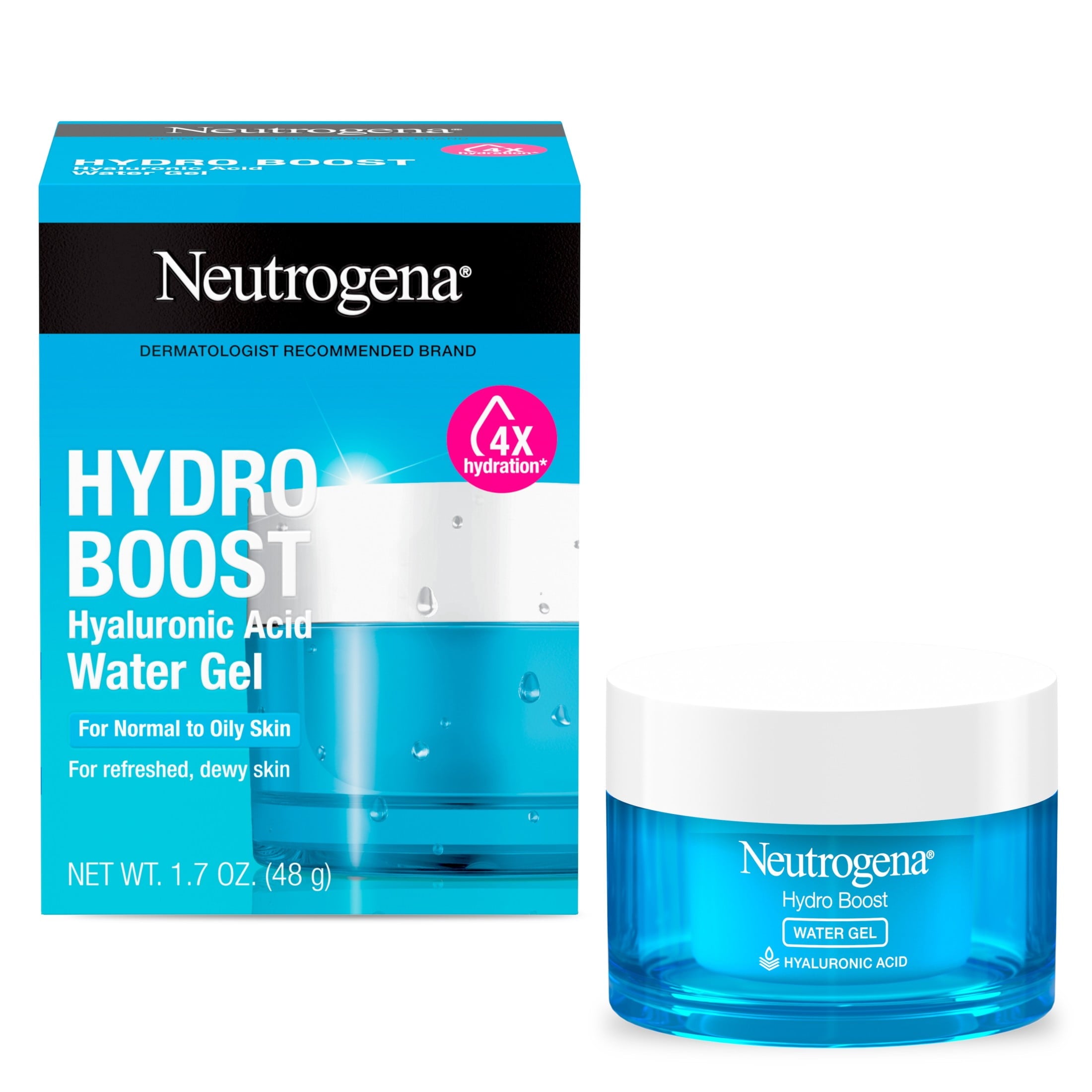 Hydro Boost Water Gel Face Moisturizer Lotion with Hyaluronic Acid, 1.7 Oz