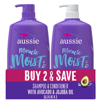 Aussie Miracle Moist Shampoo and Conditioner Hair Set, 26.2 fl oz