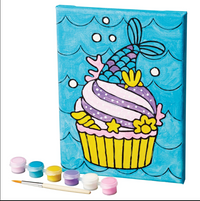 Paint Your Own Mermaid and Cupcake Canvas Assortment