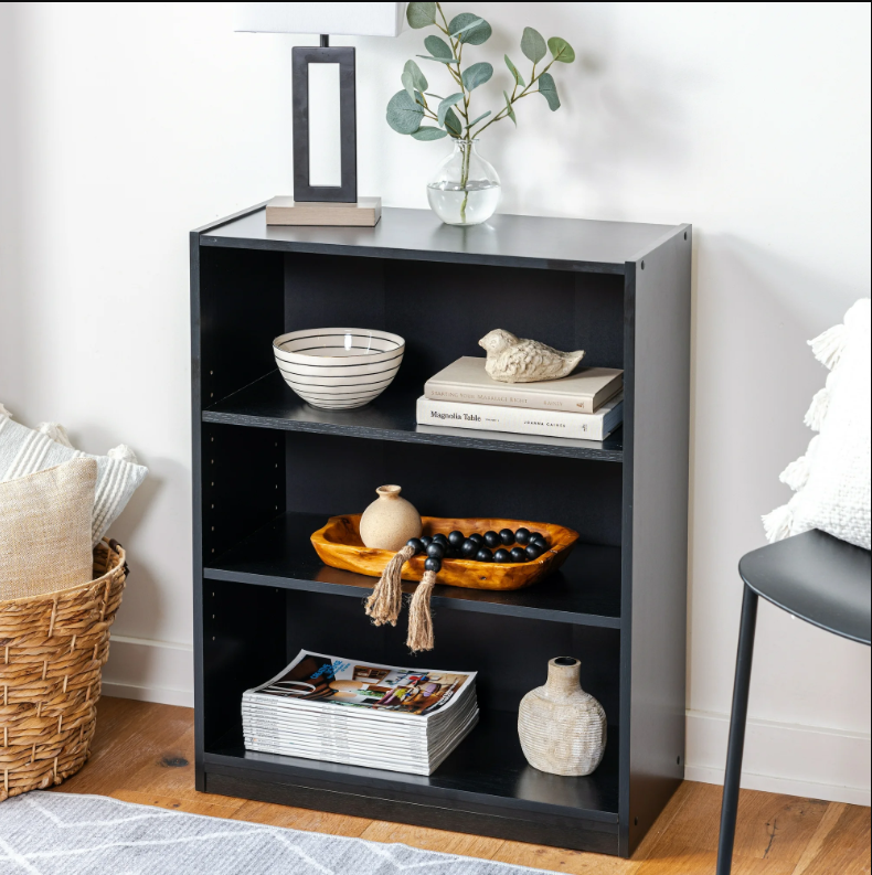 Mainstays 3-Shelf Bookcase with Adjustable Shelves