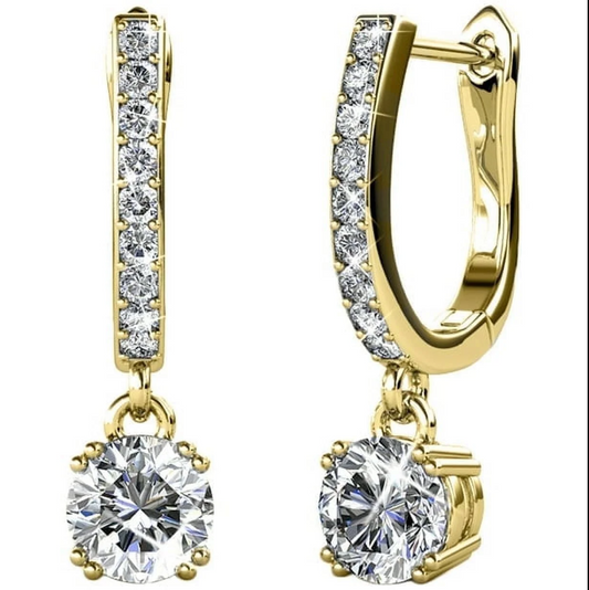 McKenzie 18k Drop Dangle Earrings with Swarovski Crystals