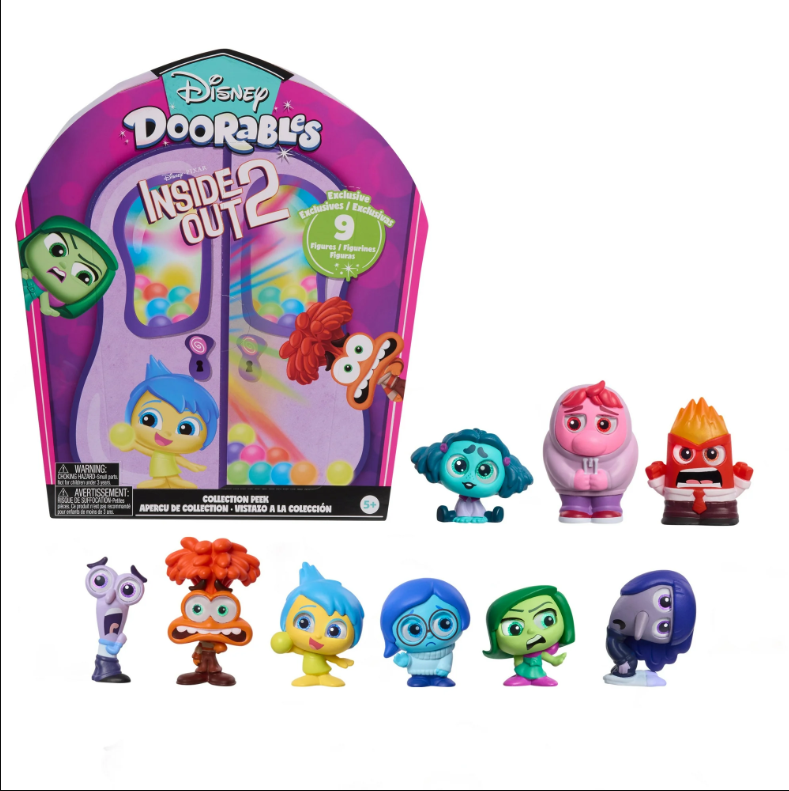 Disney Doorables Inside Out 2 Collection Peek, 9 Exclusive 1.5-inch Collectible Figurines