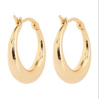 14K Gold Graduated Hoop Huggie Earring