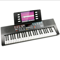 61-Key Electronic Keyboard Piano with Sheet Music Rest, Piano Note Stickers & Lessons