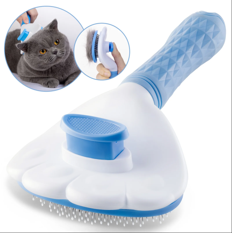 Self-Cleaning Slicker Brush for Dogs & Cats Long Haired & Short Haired Breeds