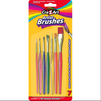 All Purpose Artist Paint Brushes, Multicolor, 7 Count