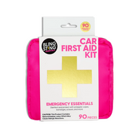 Car First Aid Kit - 90 Pieces Included, Pink