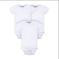 Gerber Baby Girl Short Sleeve Bodysuits, 3-Pack