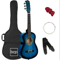 30in Kids Acoustic Guitar Beginner Starter Kit with Strap, Case, Strings