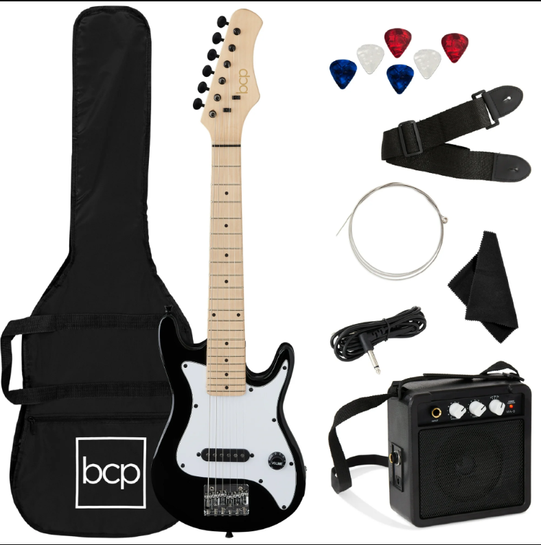 30in Kids Electric Guitar Beginner Starter Kit w/ 5W Amplifier, Strap, Case