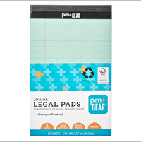 Legal Pads Pastel Color Paper, 50 Sheets, 3 Count