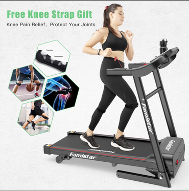 Famistar 2.5HP Folding Treadmill for Home with Smart LCD Display