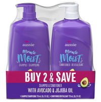 Aussie Miracle Moist Shampoo and Conditioner Hair Set, 26.2 fl oz