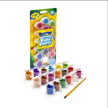 Crayola Washable Kids' Paint Pot Set, 18-Colors