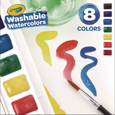 Crayola Washable Watercolor Set, 8-Colors