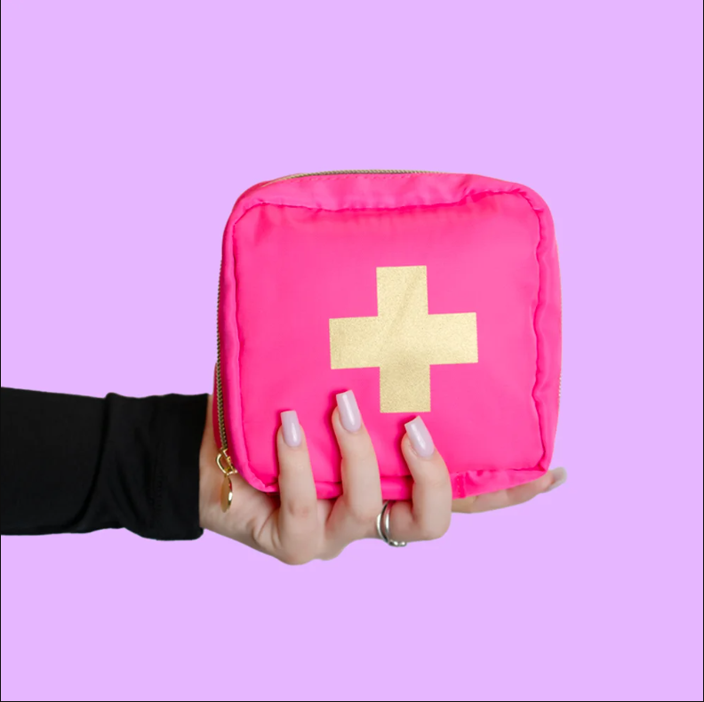 Car First Aid Kit - 90 Pieces Included, Pink