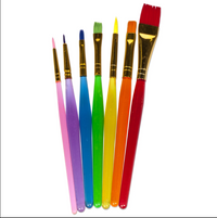 All Purpose Artist Paint Brushes, Multicolor, 7 Count