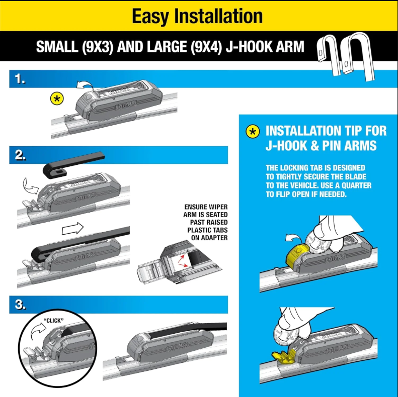 Rain-X Latitude Water Repellency 2-IN-1 Windshield Wiper Blade 24"