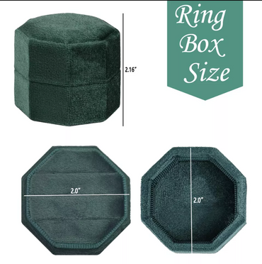 Octagon Ring Jewelry Box Display Holder for Wedding