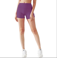 Womens 4" High Waist Athletic Spandex Shorts with Pockets 3 Pack