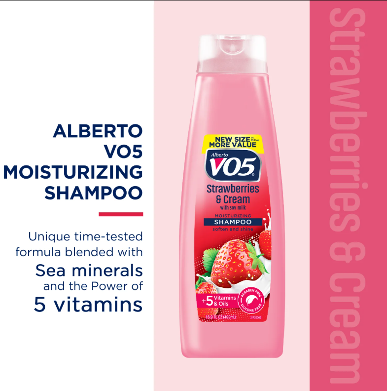 Strawberries & Cream Moisturizing Shampoo with Soy Milk, for All Hair Types, 16.9 fl oz