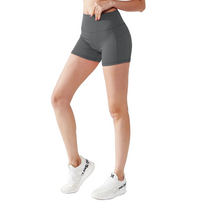 Womens 4" High Waist Athletic Spandex Shorts with Pockets 3 Pack