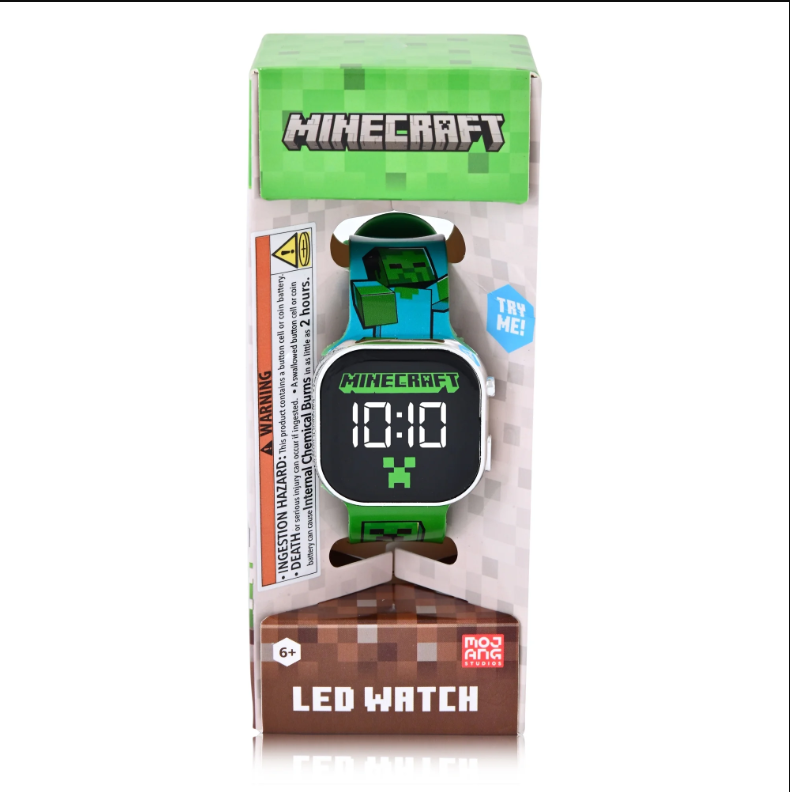 MinecraftUnisex Children's LED Watch