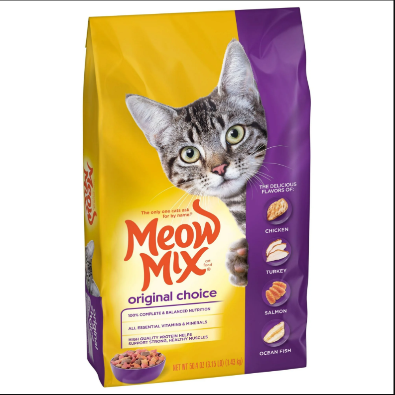 Meow Mix Original Choice Dry Cat Food, 3.15-Pound Bag