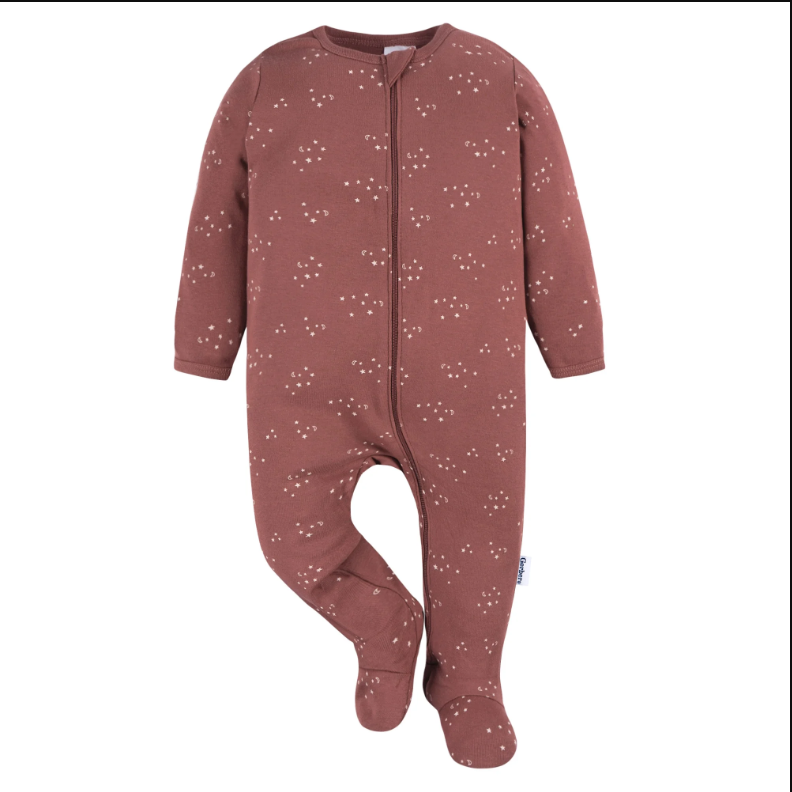 Gerber Baby Girl Sleep´N Play Footed Cotton Pajamas, 2-Pack