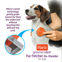 Hartz Groomer's Best Fur Fetcher De-Shedder Grooming Tool for Dogs