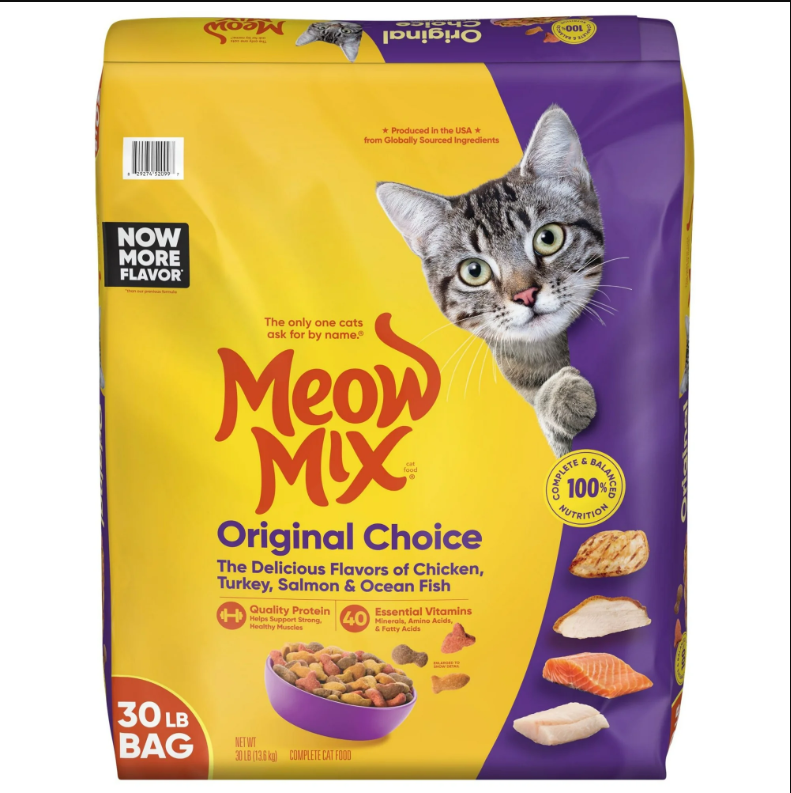 Meow Mix Original Choice Dry Cat Food, 30 Pound Bag